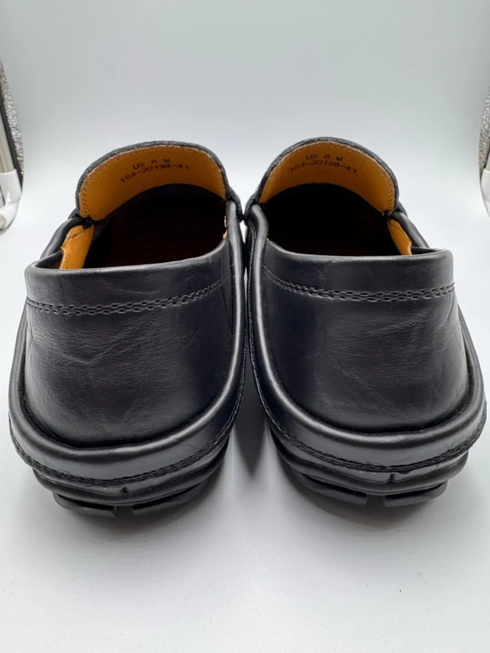 Go Tour Slip-On Loafers Leather Black Men’s 8 - Picture 3 of 4